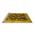 thumbnail image 2 of Ahgly Company Machine Washable Indoor Square Oriental Yellow Traditional Area Rugs, 4' Square, 2 of 4