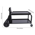 thumbnail image 6 of Welding Cart, 110lbs Capacity, 2-Tier Trolley with Black Spraying Surface, Raised Edge to Prevent Tool Fall, Large Rear Wheel for Gas Bottle Support, Mobile &&nbsp; Design for Workshops, 6 of 6