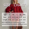 thumbnail image 2 of Morttic Women's Elastic Crew Neck Mini Dress – Puff Long Sleeve Striped Hem Loose Short Dress for Cute Daily Outfit & Vacation Red，S, 2 of 2