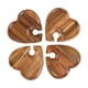 thumbnail image 2 of Plato para aperitivos de 4 piezas, tabla para cupcakes, regalo portátil, bandeja de madera práctica para snacks En forma de corazón, 2 of 9