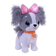 thumbnail image 2 of Wish Me Pets - Light Up LED Plush Stuffed Animals - Fluffy Grey Cavalier Puppy with Pink Bow, 2 of 4