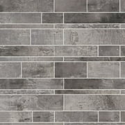 Bond Tile Easy Luxe Railroad Terrazzo Gray 11.81 in. x 11.81 in. SPC Peel and Stick Tile (0.96 Sq. Ft. / Sheet)