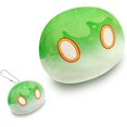 thumbnail image 1 of 2PC Fire Slime Plush Pillow with Keychain, Slime Stuffed Animal Toys, Grass, 1 of 6