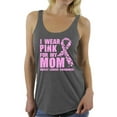 thumbnail image 1 of Awkward Styles Women's I Wear Pink for My Mom Graphic Racerback Tank Tops Breast Cancer Awareness, 1 of 4