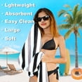 thumbnail image 3 of Jessy Home 4 Pack Black White Gray Oversized Beach Towel Set, 40"x70" Striped Beach Towels Super Absorbent Towels for Beach, Pool, 3 of 8