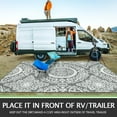 thumbnail image 4 of Outdoor Rug x Outdoor Carpet Reversible Patio Rug for Camping Large Outdoor Plastic Straw Area Rug Portable Geometric Mats for RV Backyard Deck Porch Beach Picnic Teal, 4 of 7