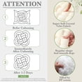 thumbnail image 4 of 2 Pcs Knot Pillows Square Knotted Plush Throws Soft Accent Pillows Decoration Cushion for Couch Home Office Living Room Bedroom Bed Sofa Decor, 12'' x 13''(Ivory,Crystal Velvet), 4 of 6