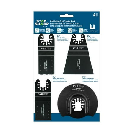 

Stay Sharp 2070212 HCS Wood & Metal Assorted Flush Cut - Professional Oscillating Accessory Recyclable - 4 Piece