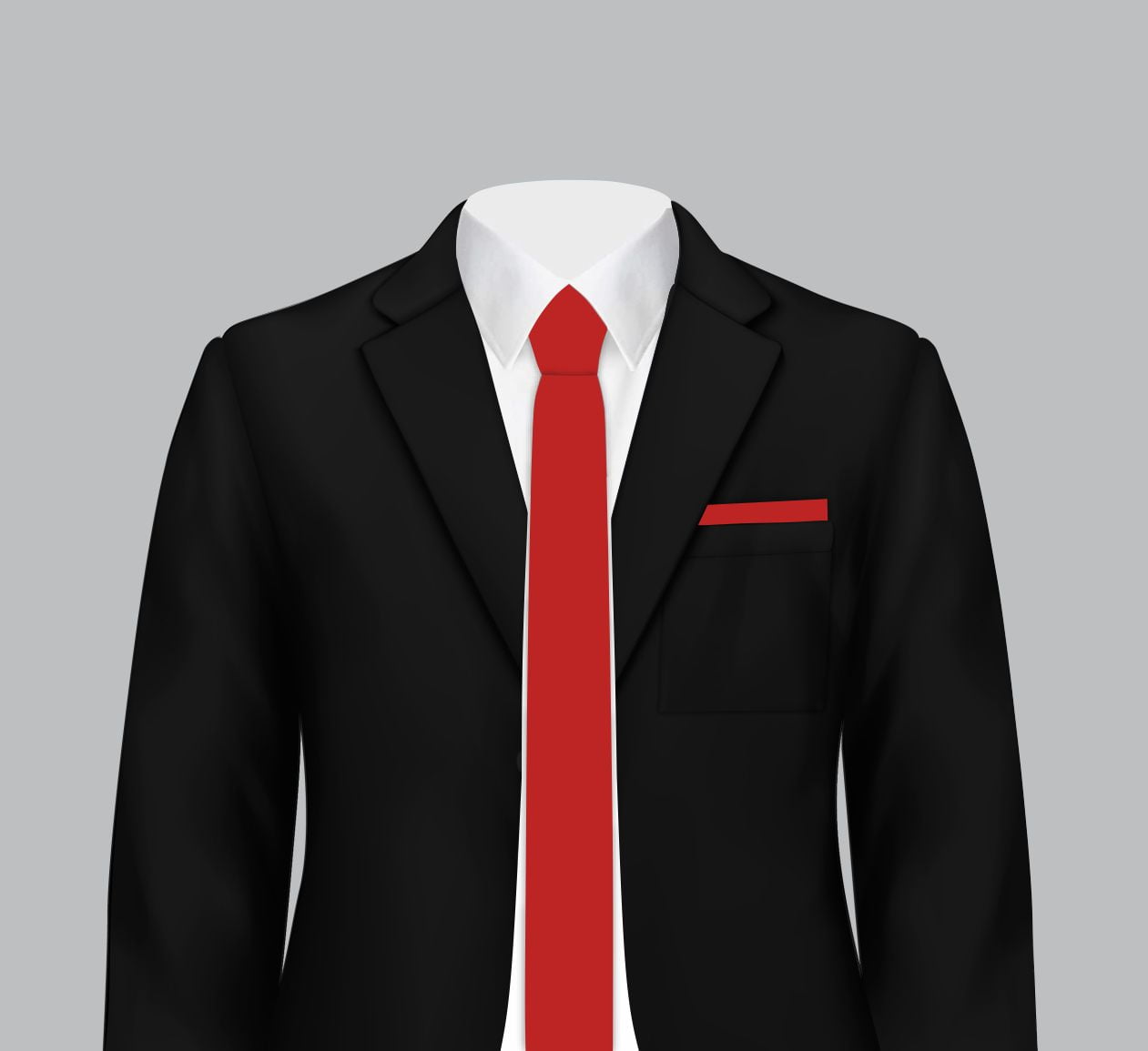 Scott Allan Premium Red Slim Necktie, 2.5 Inch Skinny Ties for Men