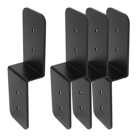 4 PCS Heavy Duty Steel Z Brackets, Double Angle Channel Profile Corner Brace