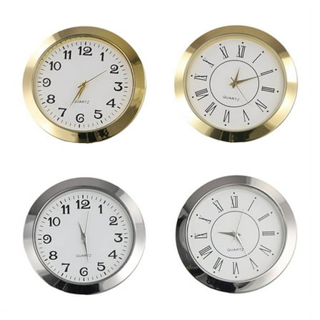 55mm Quartz Clock Retro Roman and Arabic Numbers Clock Simple Clock Accessories Inlaid Craft Clock