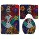 thumbnail image 1 of ABPHQTO Cráneo de flor Juego de alfombras de baño de 3 piezas Alfombra de baño Alfombra de contorno y tapa de inodoro ABPHQTO  Cont-CHAPPLE-16814, 1 of 2