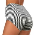 thumbnail image 4 of Women's Summer Solid Color And Striped Waist Length Pleated Beach Bikini Swim Pants plus Size High Waist Swim Bottoms Mesh Swim Cover up Pants Womens Bottoms Swimming Suit Cover up plus Size Swim, 4 of 7
