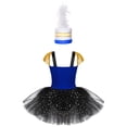 thumbnail image 2 of TiaoBug Kids Girls Ringmaster Circus Uniform Halloween Costume Tulle Tutu Dress with Feather Hat Royal Blue 5, 2 of 7