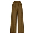 thumbnail image 4 of ADSSDQ Capri Jeans for Women Wide Leg Jeans Woman Stretchy Pull On Jeans High Waist Denim Jean Capris Pant with Pocket Brown L, 4 of 8