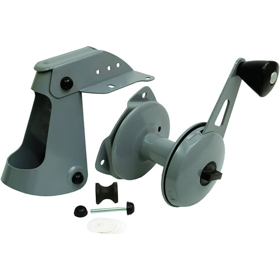 Attwood 13710-4 Anchor Lift System, Lifts and Drops Anchor, Heavy-Gauge Steel, Self-Lubricating Nylon Wheels