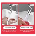 thumbnail image 2 of 2 Pieces Splash-proof Faucet Metal O Ring Valve 720-degree Rotating Water Tap Adjustable Universal Faucet with Adapter, 2 of 9
