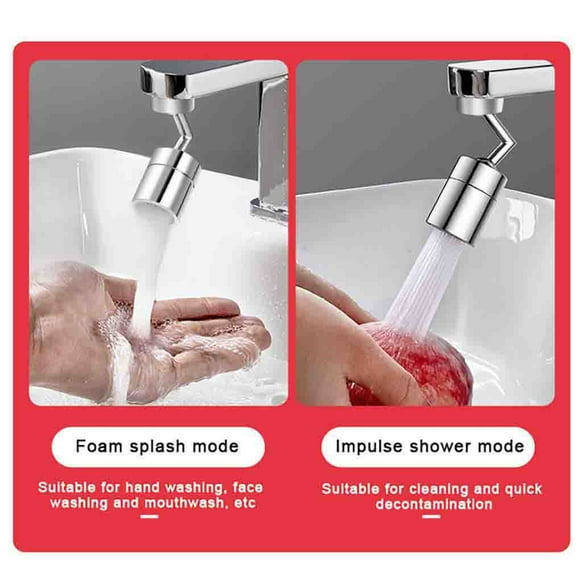 Splash-proof Water Tap Water Faucet with Adapter Adjustable Universal Faucet Metal Rotating Water Tap Splash-proof Faucet