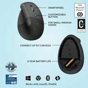 Logitech Lift Vertical Ergonomic Wireless Computer Mice