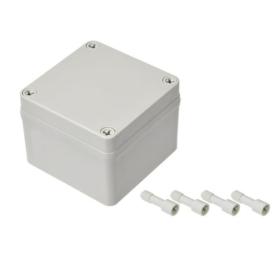 Unique Bargains 100mm x 100mm x 75mm Gray Waterproof Junction Box DIY Case Enclosure