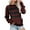 Brown, variant on hotojiny Long Sleeve Sweatshirt for Womens Crew Neck Casual Pullover Shirts with Pocket Fall Striped Tunic Tops