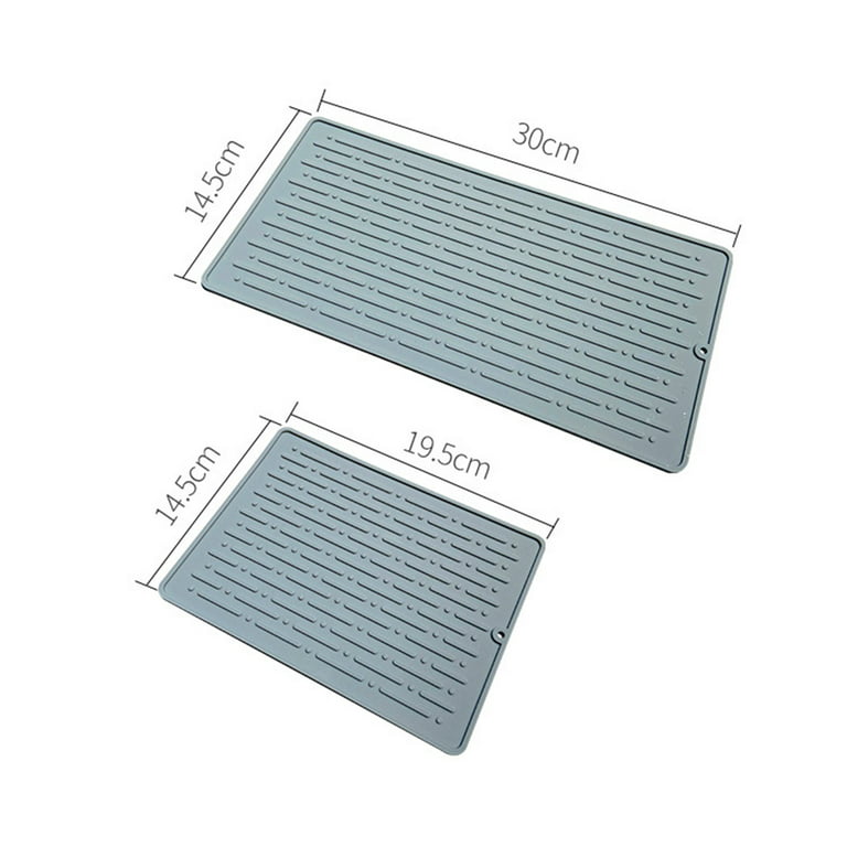 Dish Drying Mat Waterproof Heat Insulation Silicone Drainer Mat  Multipurpose Anti-slip Draining Pad Kitchen Countertop Dry Pad