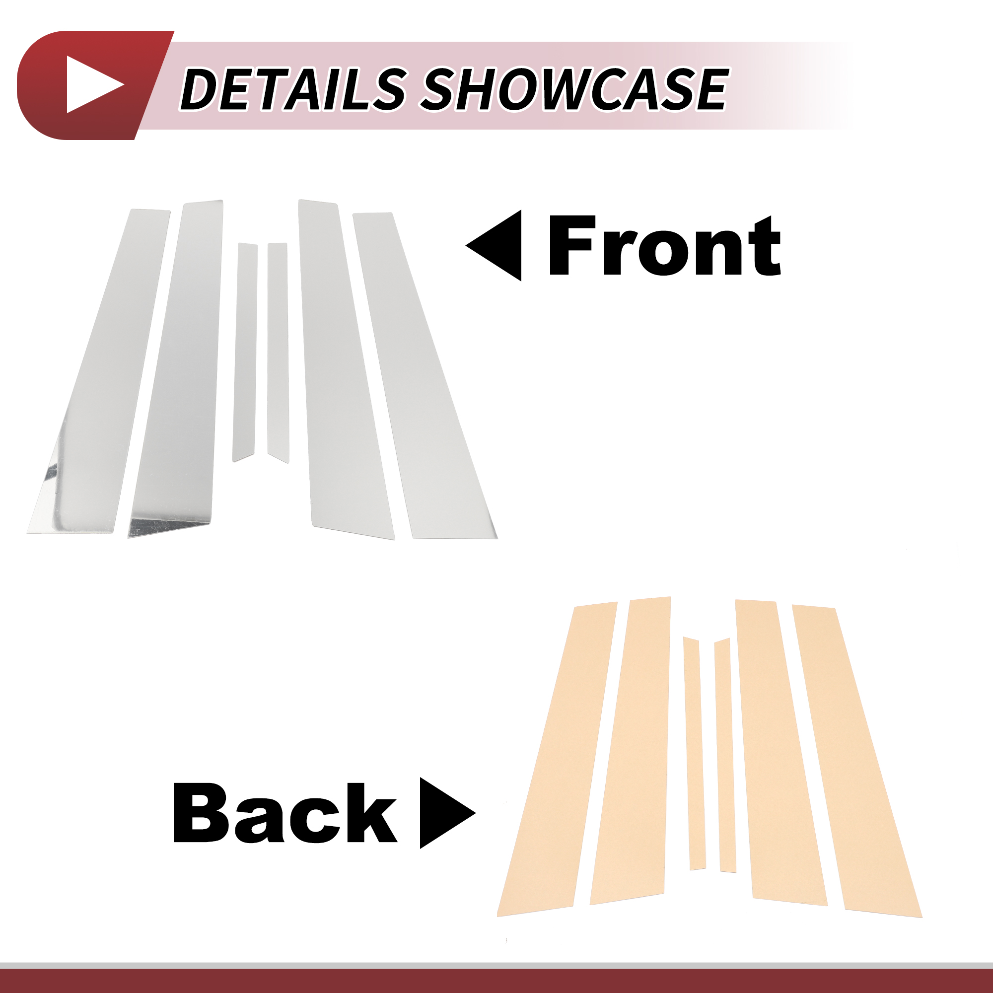 Unique Bargains 6Pcs Window Trim For Mercedes S-Class 2007-2013 Silver Tone
