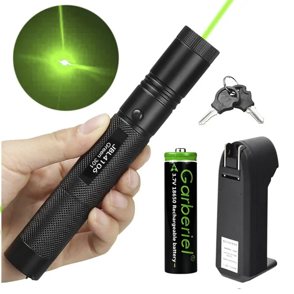 5000Miles Green Laser Pointer Pen Zoom Visible Beam Light Beam Lazer W/Battery