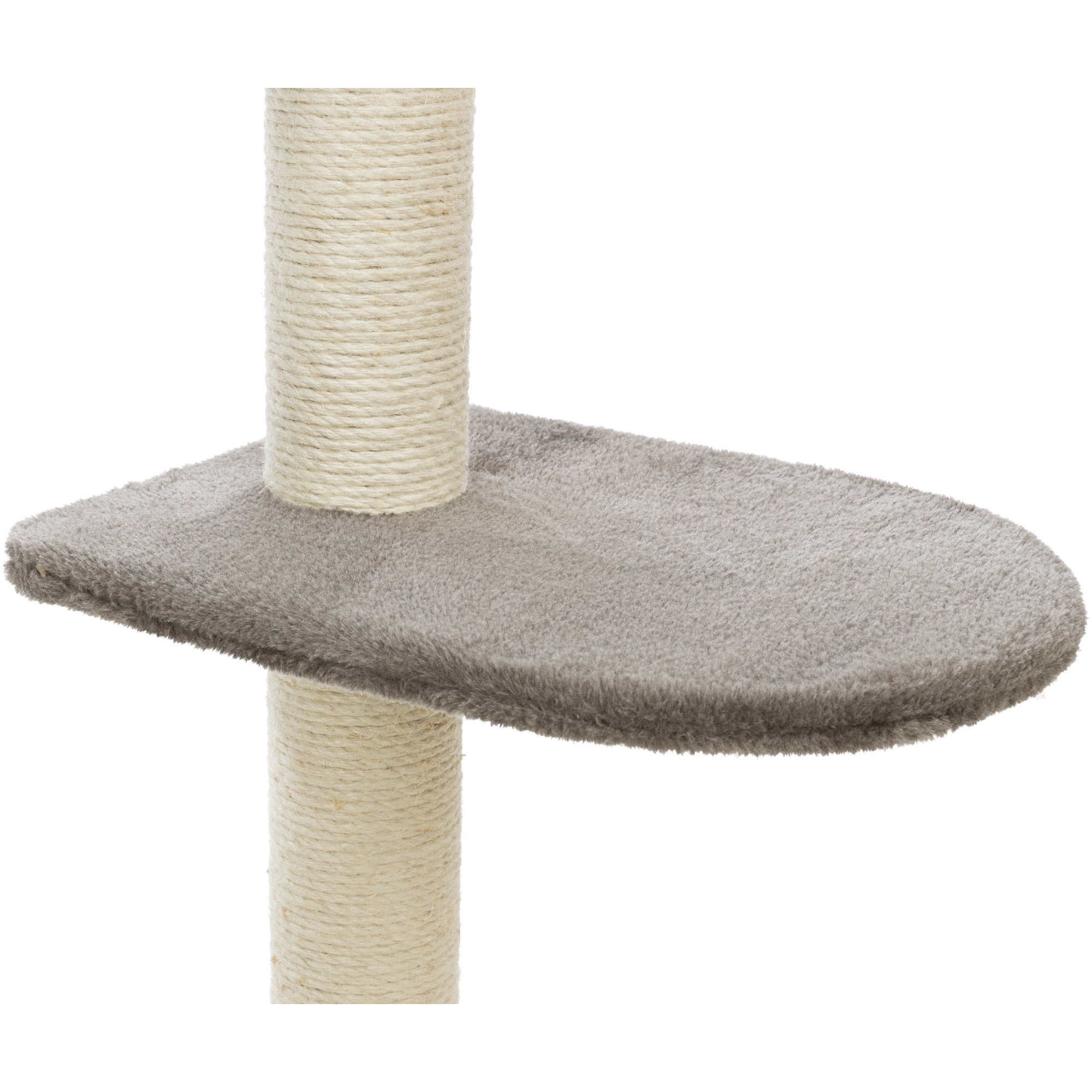 TRIXIE Altea Plush 3-Level 46.1" Cat Tree with Sisal Scratching Posts & Cat Toy, Gray