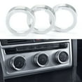 thumbnail image 1 of Xotic Tech Anodized Aluminum Alloy AC Climate Control Knob Ring Cover for VW MK7 Golf GTI Silver, 1 of 7