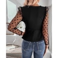 thumbnail image 5 of SOMER Womens V Neck Tops Black Going Out Tops for Women Dressy Casual Long Sleeve Lace Sexy Tops Trendy 2025, 5 of 8