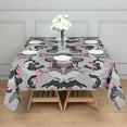 thumbnail image 3 of Gray Camo Pink Ribbon Pattern Square Tablecloth,Waterproof Square Table Cover,Wipeable Spillproof Washable Table Cover for Home Kitchen Party Decor 60"x60"(152x152cm), 3 of 6