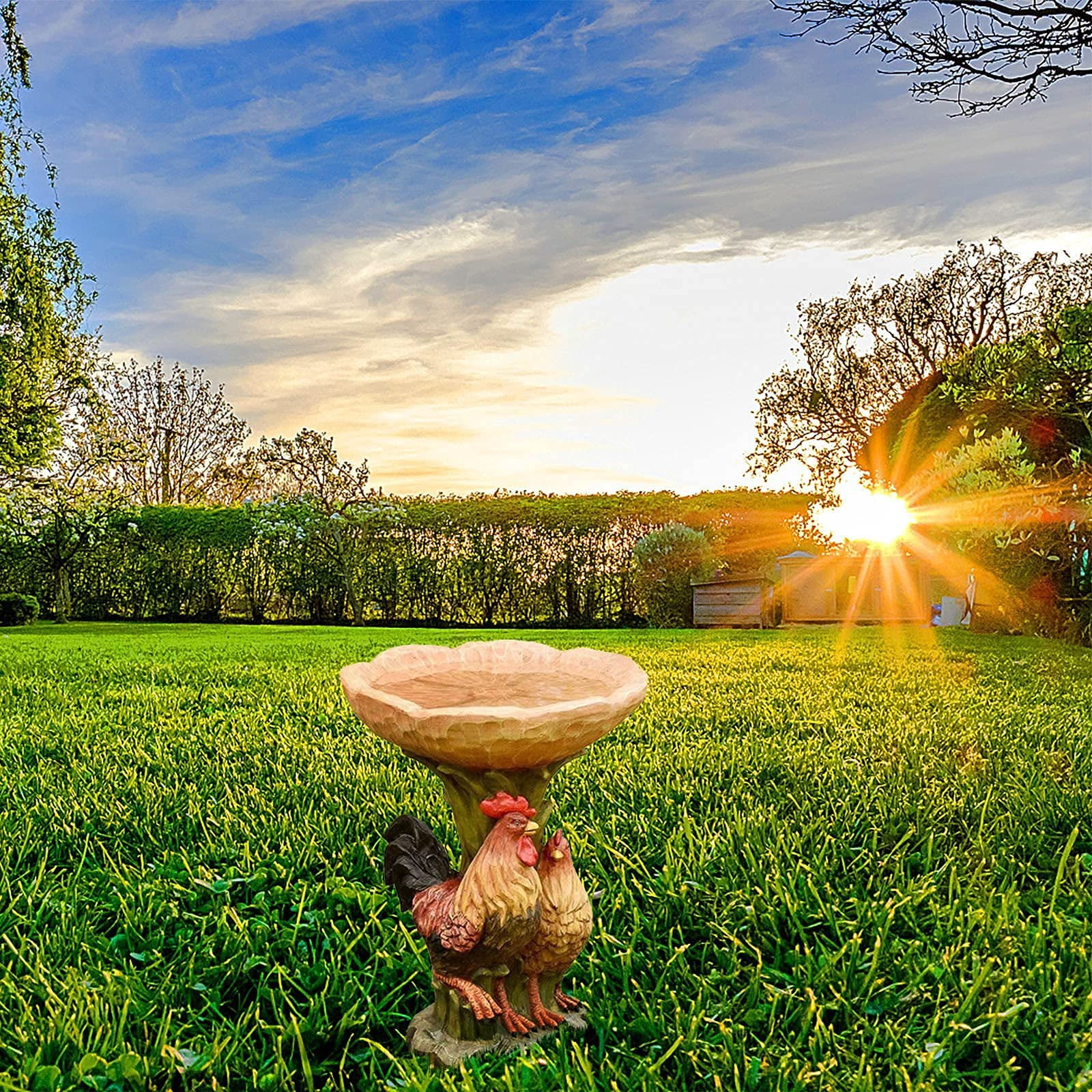 Bird Bath Bowl Outdoors Birdbaths Supports Resin Tree Stump Birdbaths Statues Fountains Bird Feeder Stand Garden Bowl Ornament Decor