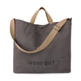 thumbnail image 2 of Bolso de mano Huwzder para mujer, lona gris, 44 x 38 x 14 cm, 0,5 kg, 2 of 7
