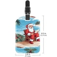 thumbnail image 6 of Square 2Pack PU Leather Beach Santa Claus Cruise Luggage Tag with Privacy Cover and Name ID Tag for Travel Handbags Backpacks Luggage Tags, 6 of 6