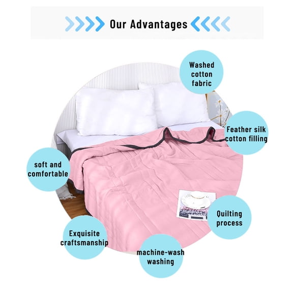 Specollect Cooling Comforter Double Sided Cold Effect Blanket Cooler Fiber, Cooling Blankets for Hot Sleepers and Night Sweats, Yellow Summer Comforter for Queen Size Bed,Breathable Soft Lightweight