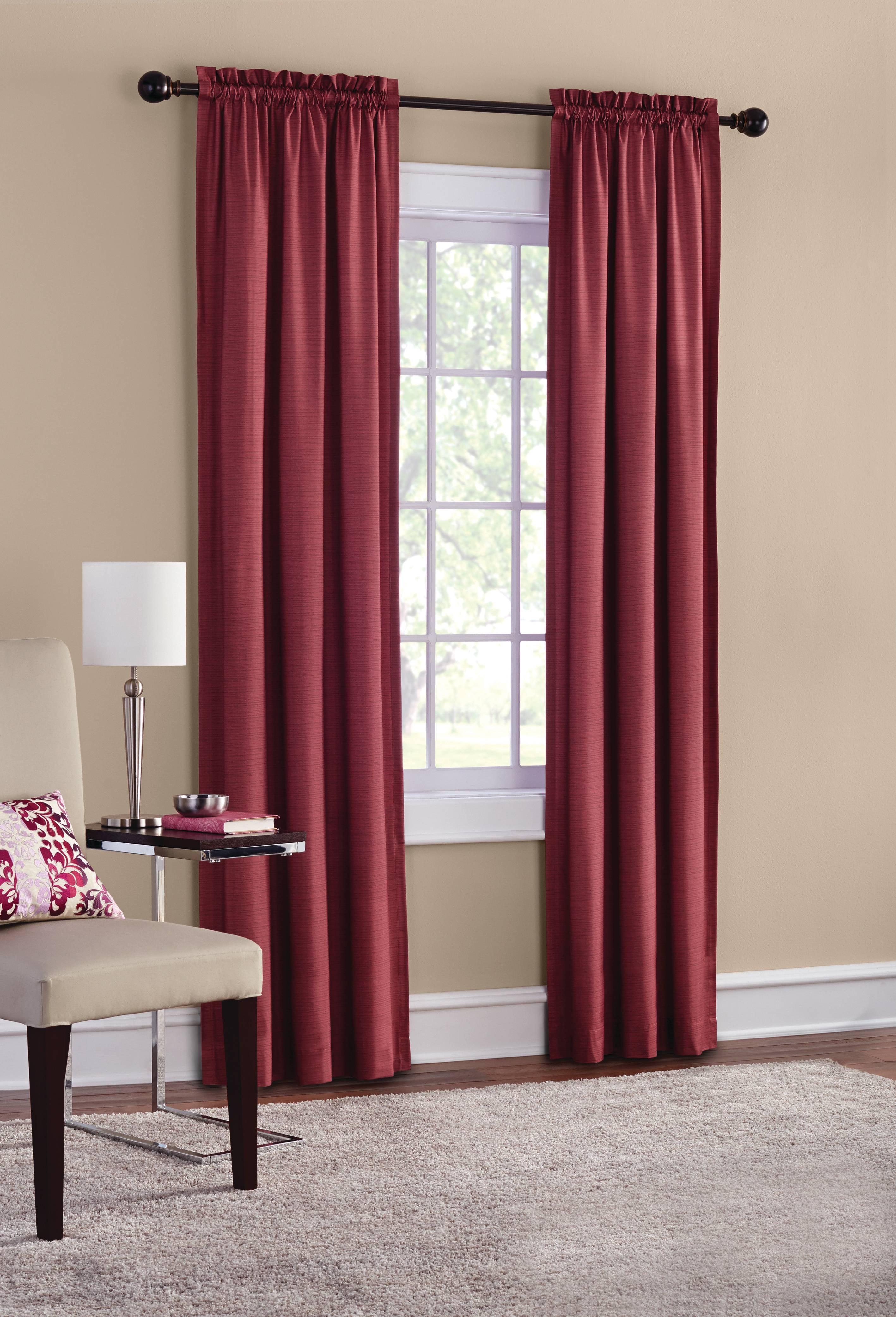Mainstays Room Darkening Threaded Print Curtain Panel Pair Com Mainstays Room Darkening Threaded Print Curtain Panel Pair