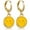 Yellow smiley, variant on Colorful Drip Enamel Smiley Face Pendant Earrings - Fun and Trendy Star and Lightning Bolt Cartoon Studs