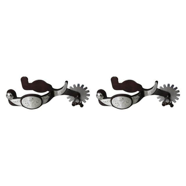 2x Western Cowboy Spur Spur -Rust Decorativo Diseño antiguo decorativo Estado de botas de caballos para equipos Competencia