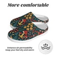 thumbnail image 6 of Lsque Mushrooms And Flowers Pattern Womens Comfort Cotton on Scuff With Memory Foam and Anti-skid Sole Slipper-46/47, 6 of 7