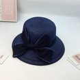 thumbnail image 4 of DOPI Stylish Hats Summer Parent-child Women Baby Kids Girl Beach Bow Straw Flat Brim Sun Hat Cap, 4 of 5