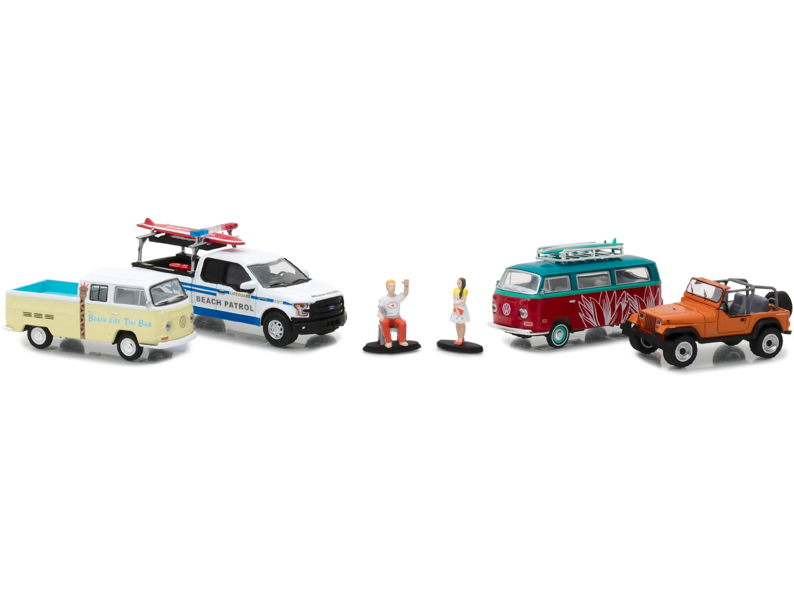 Spring Break Road Trip 6 pieces Set Multi Car Diorama with