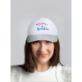 thumbnail image 3 of Way to Celebrate Americana "Born to Sparkle" Baseball Cap, Adult Size, 1 Piece, 3 of 4