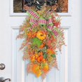 thumbnail image 5 of Cosecha de otoño para puerta de entrada, corona de otoño, lágrima artificial de cosecha de otoño, decoración de Acción de Gracias como se muestra, 5 of 5
