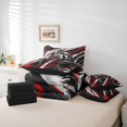 thumbnail image 6 of Manfei Speed Motocross 7-Piece Twin Bedding，Speed Games Bedding Comforter Set，Red White,Black Reversible, 6 of 7