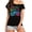 Black, variant on WEIWEN 80s Outfit for Women Retro Off The Shoulder Tops Summer Short Sleeve Disco 80s 90s Theme Party T Shirts Black Size S