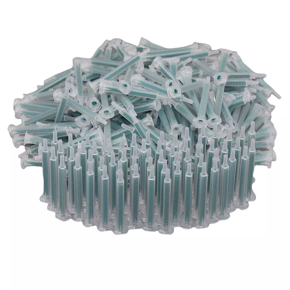 CRESTIN- 50Pcs Epoxy Resin Static Mixer Ab Glue Mixing Nozzles Glue Adhesive Mixing Tube