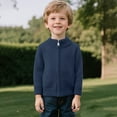 thumbnail image 2 of Classic Solid Color Zip Front Knit Cardigan Sweater Girls With Pockets Comfortable Casual Outerwear Jacket Kids, 2 of 8