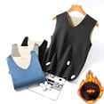 thumbnail image 5 of FINALGANG Mens Sweater Vest Solid Color Black Reversible V Neck Sleeveless Thermal Vest Contrast Lining Casual Warm Undershirt For Daily Layering Wear Fashionable Knitwear, 5 of 5