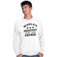 thumbnail image 3 of Worlds Greatest Farter Father Funny Men's Big & Tall Long Sleeve Graphic Tee Brisco Brands 3X, 3 of 5